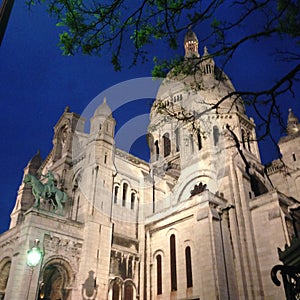 Paris - Basilique du SacrÃÂ© Coeur Montmartre By night